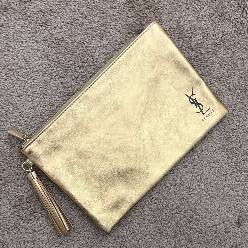 Yves Saint Laurent Gold Cosmetic Bag
